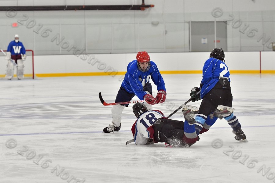 Wheaton College Men\'s Ice Hockey vs Middlesex Community College. - Photo By: KEITH NORDSTROM